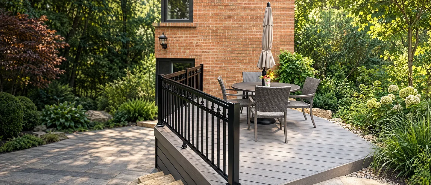 Finished deck and railing project