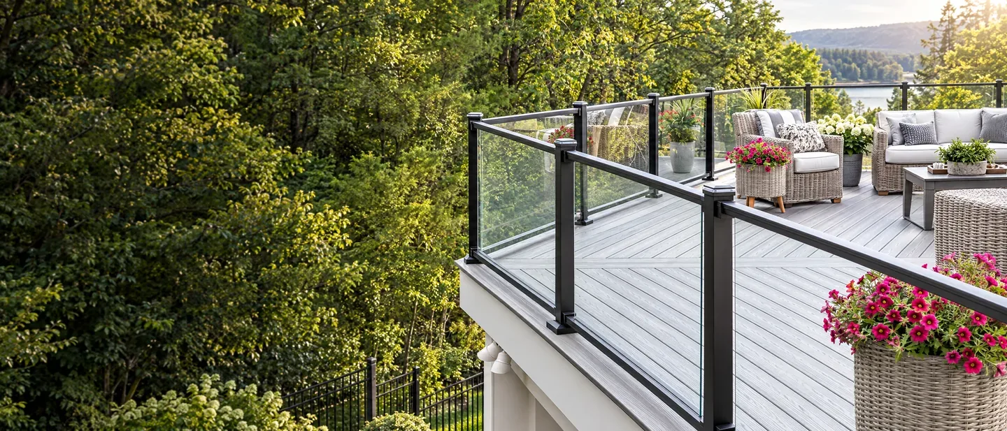 Completed glass railing project